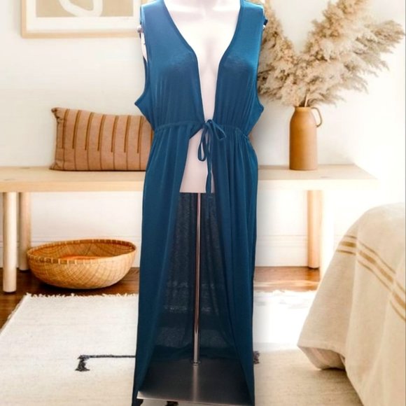 COVER-ME- Beach Longline Cover-up Sarong Size Large- NWT - Picture 2 of 13